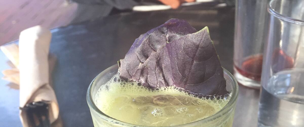 Cocktail with #tequila #purplebasil #kickstand 😋🔥