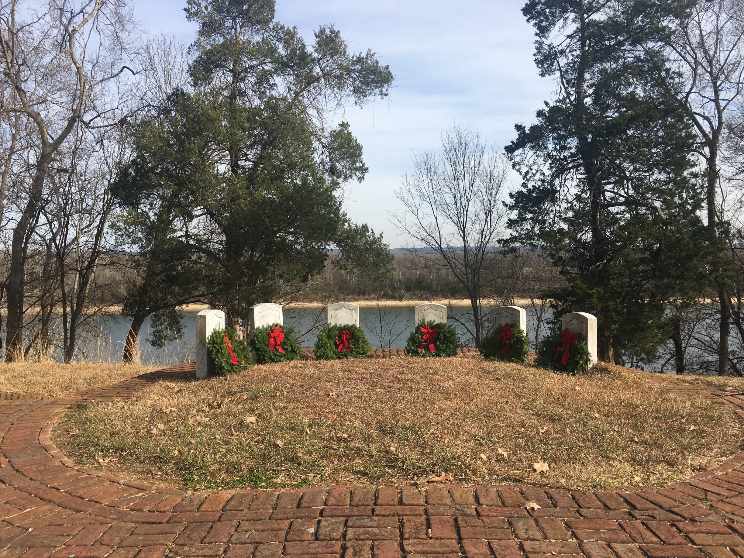 Wreaths on the graves at Shiloh! 