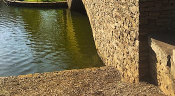 This is the bridge over to the island where the concert stage is