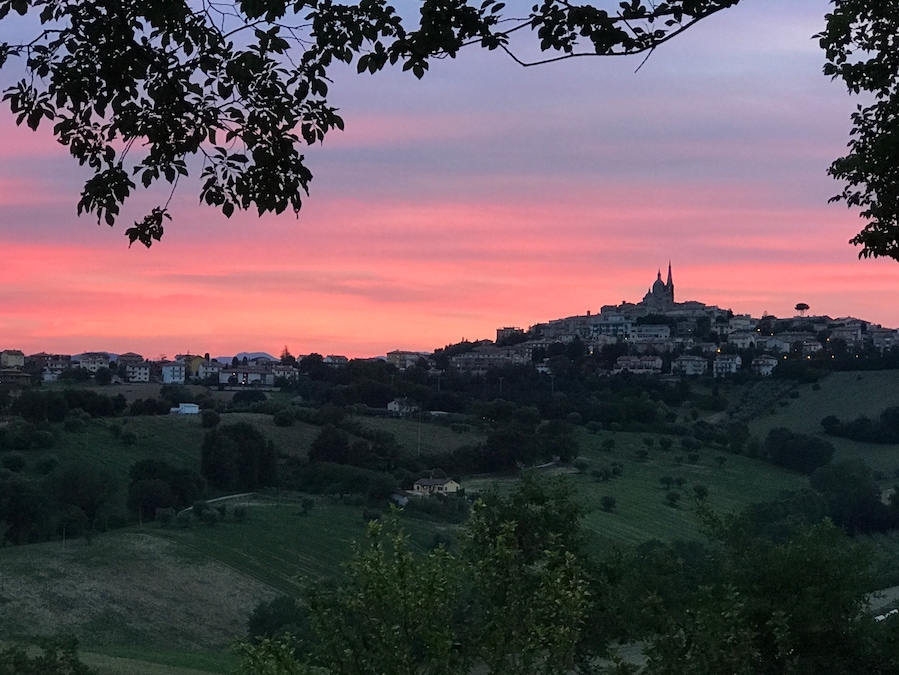 Sunset in the Marche Italy