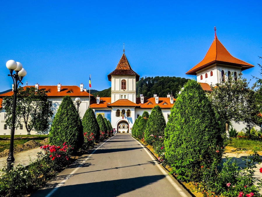 Sambata de Sus Monastery, a Romanian Orthodox Monastery in Sambata de Sus, Transylvania region, Romania. Dedicated to the Dormition of the Mother of God, it is also known as the Brâncoveanu Monastery.
