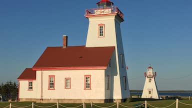 Just arrived by ferry at Prince Edward Island and we were greeted at the dock by these two marvelous lighthouses. The wonderful volunteer at the lighthouse stayed open and gave me an opportunity to climb the lighthouse to see the gorgeous sunset.