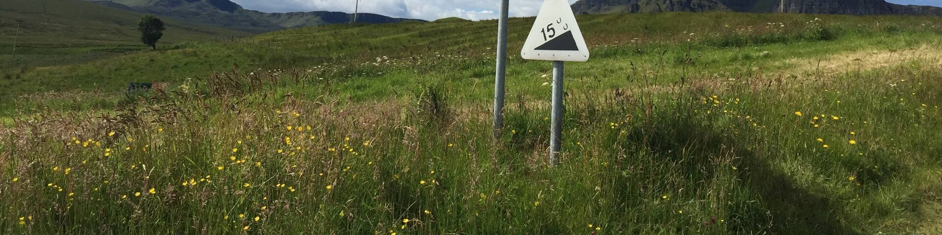 I like this one :-).... Drive to Uig through Quirang ... You can go for a trek or a mountain run on this mountain in Isle of Skye
