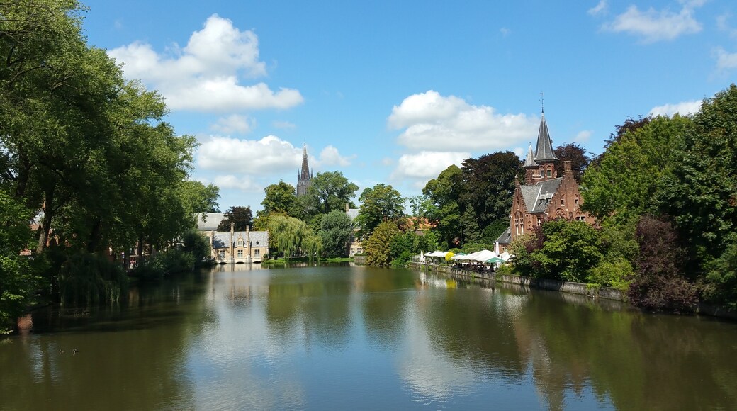 Minnewater, Bruges, Flemish Region, Belgium