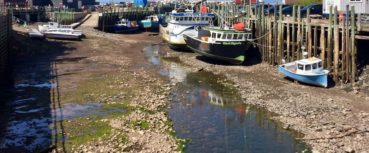 Low tide at Halls Harbor. Located on the bay of Fundy this area has tidal changes of 40-52 feet daily. Really amazing to see.