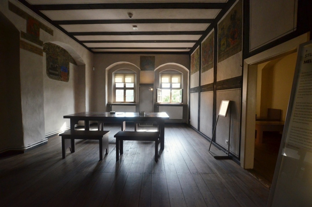 Inside of the Melanchthonhaus in Wittenberg, where the famous scholar resided.