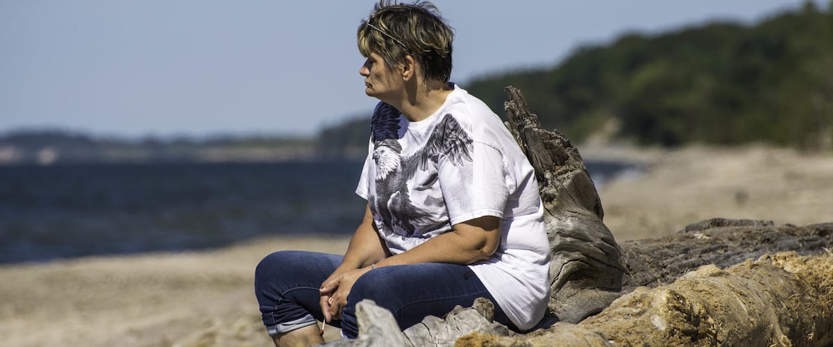 Took this portrait of my wife while sitting overlooking Lake Ontario. Beautiful campground in Pulaski NY.