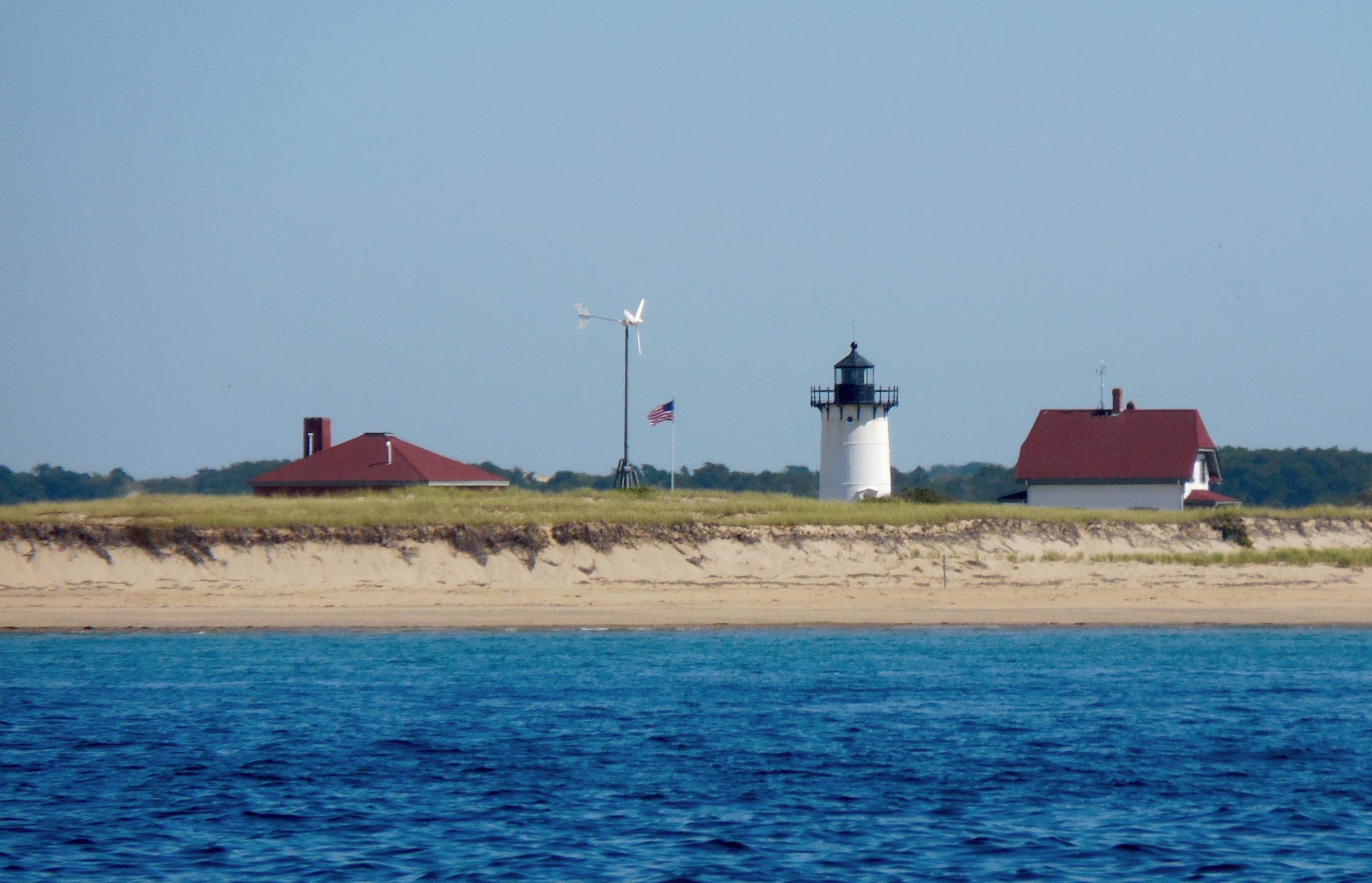 This is one lighthouse that will let you spend an overnight in the keeper's house!
A light first began operating at Race Point in 1816 but the current tower was built in 1876.  Today the light and fog horn are run by solar power.