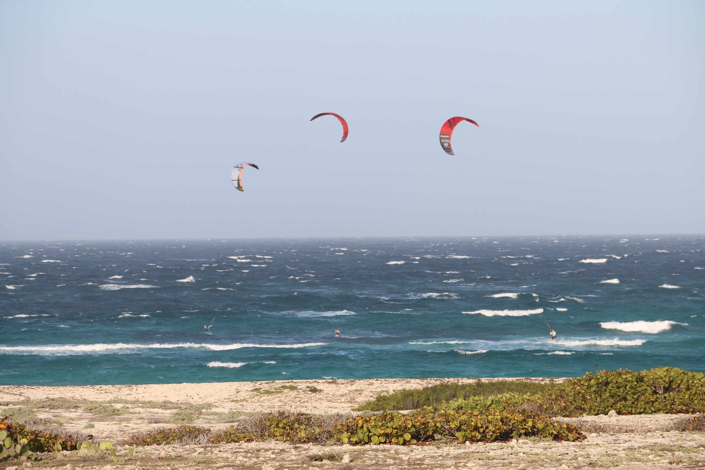 Kite surfing in Aruba.