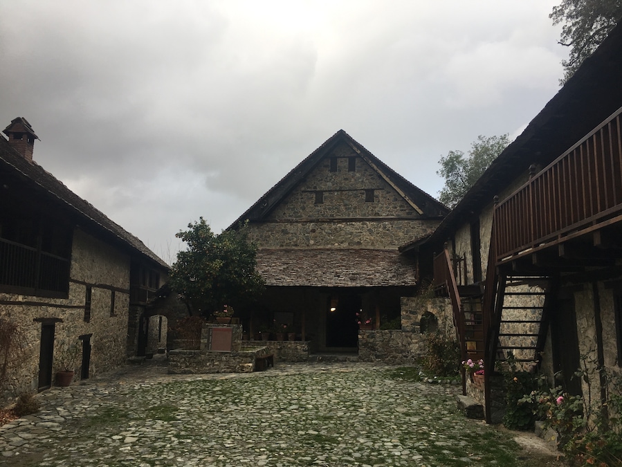 Another orthodox monastery with the typical roof from Cyprus. XI century. Stunning frescoes inside from the same period