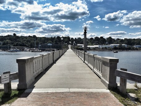 Pedestrian bridge in Belfast, ME 