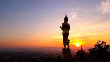 Sunrise on the hill at the viewpoint of Mueng Nan District.