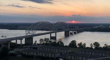 Spectacular sunset from the top of Bass Pro.