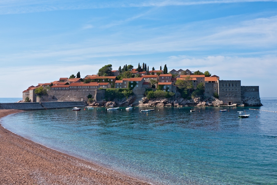 The sky and the sea in Budva