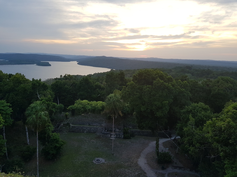 Sunset over the jungle and temples in Guatemala #AboveItAll