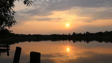 The sun sets on the Bush River where headwaters start wide and are full of wildlife.