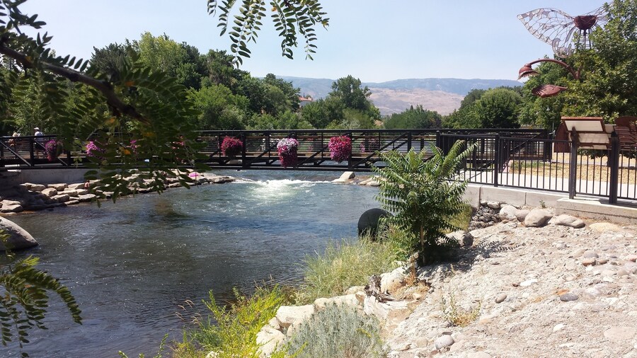 Scenic view of Idlewild Park along the Truckee River in Reno, Nevada.