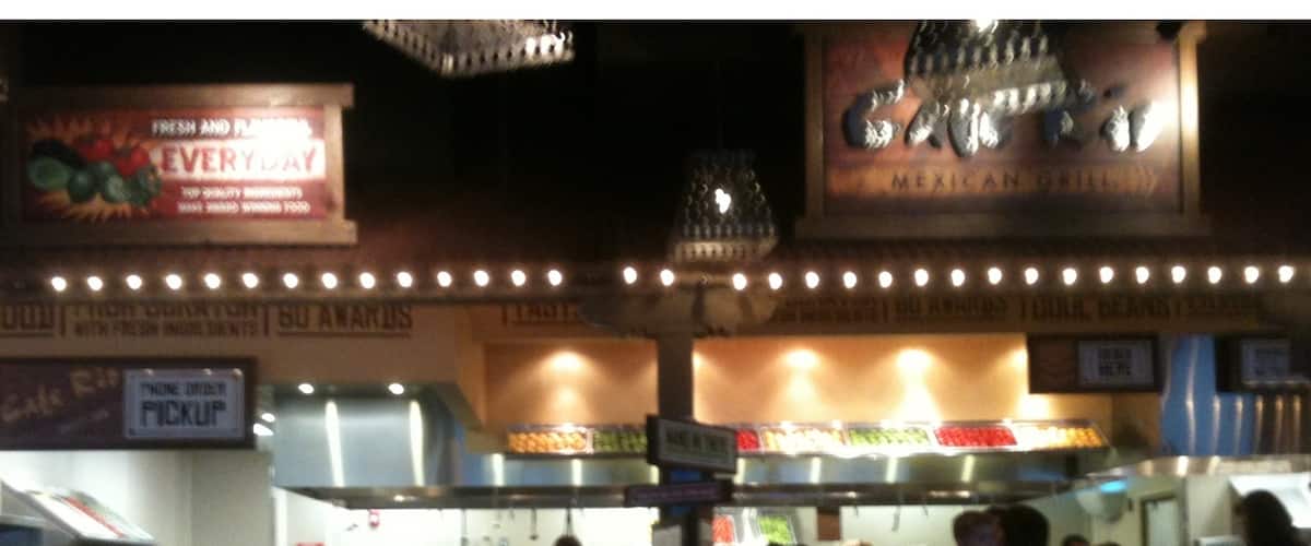 Great Mexican food. A step above the other burrito joints. Try the smothered Burrito.