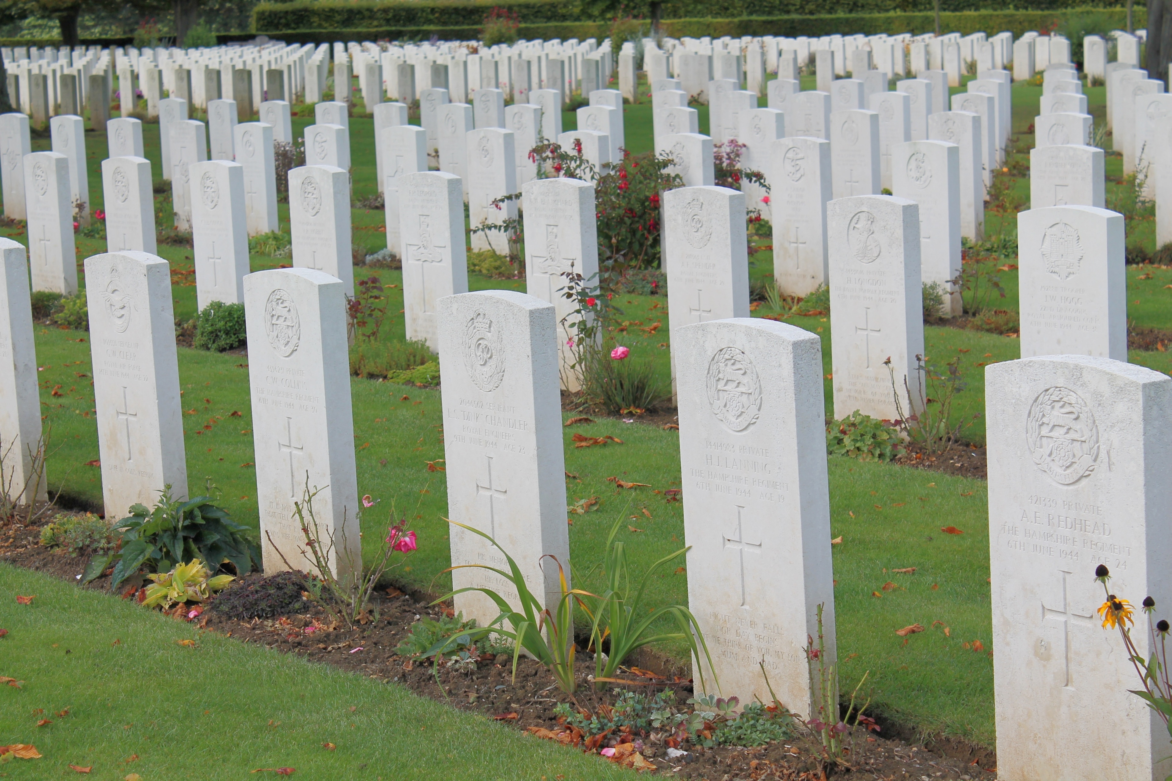 Bayeux War Cemetery, in Normandy, France. 