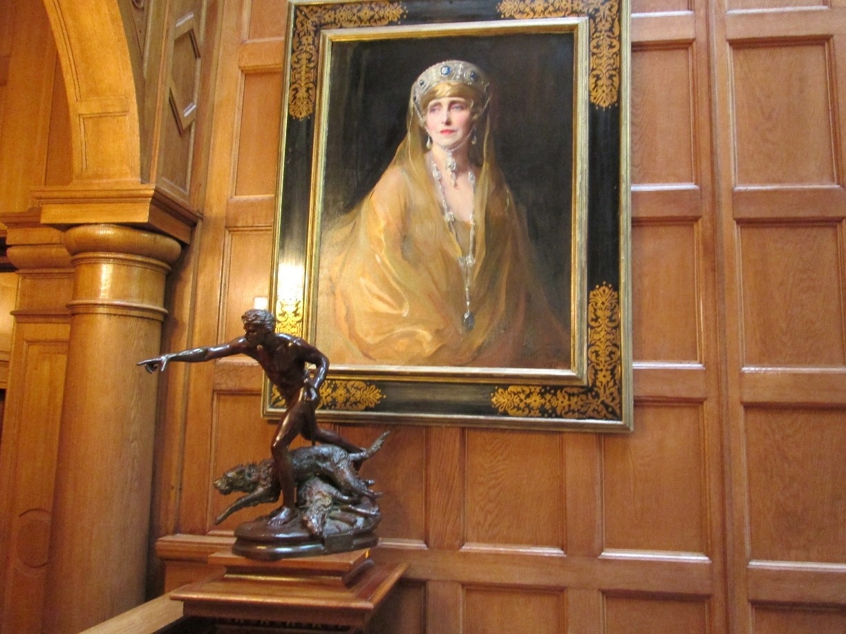 Queen Marie of Romania - painting in Pelisor Castle where she lived with her husband King Ferdinand and their children.