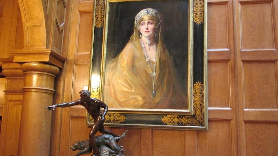 Queen Marie of Romania - painting in Pelisor Castle where she lived with her husband King Ferdinand and their children.