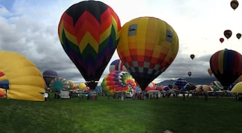 One of the best weekend vacations I've ever spent was in Albuquerque, New Mexico at the International Balloon Festival!  You can walk among the balloons and watch them "wake" and rise.  What a joy!