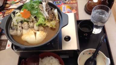 Winter's favorite: a boiling hotpot of seafood and tofu