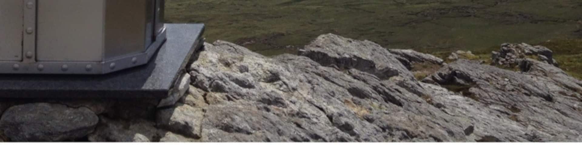 A view from the top of Carnaween looking down over the rugged landscape of Donegal.
