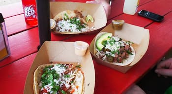 Delicious food truck/chain tacos. 