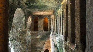 This plus beau village is not just pretty - it has the amazing subterranean church of St Jean, originally carved out of the cliff face in the 7th century then enlarged in the 12th.