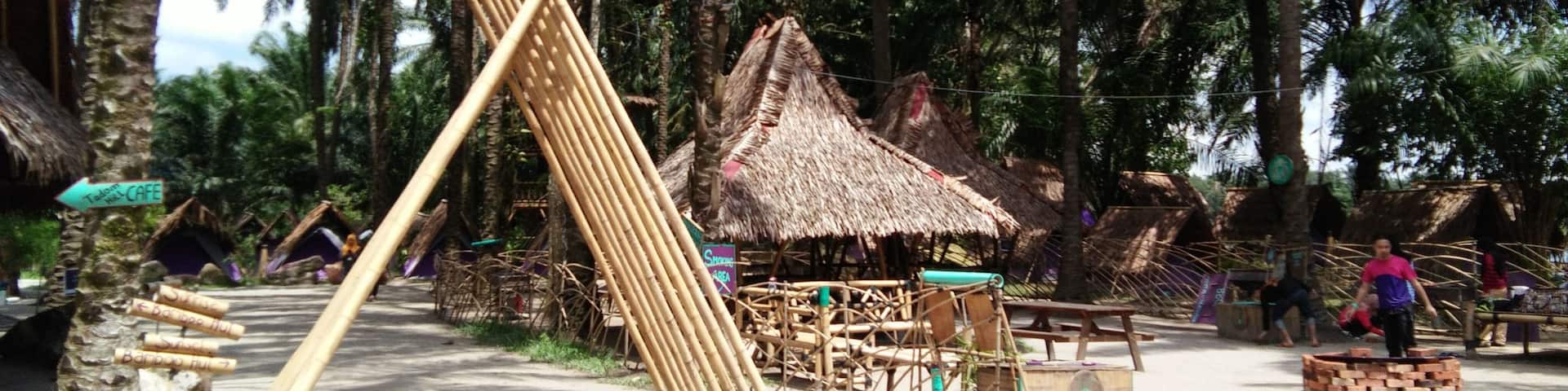 The entrance to Tadom Bamboo Camp,  the camping part of Tadom Hill Resorts.