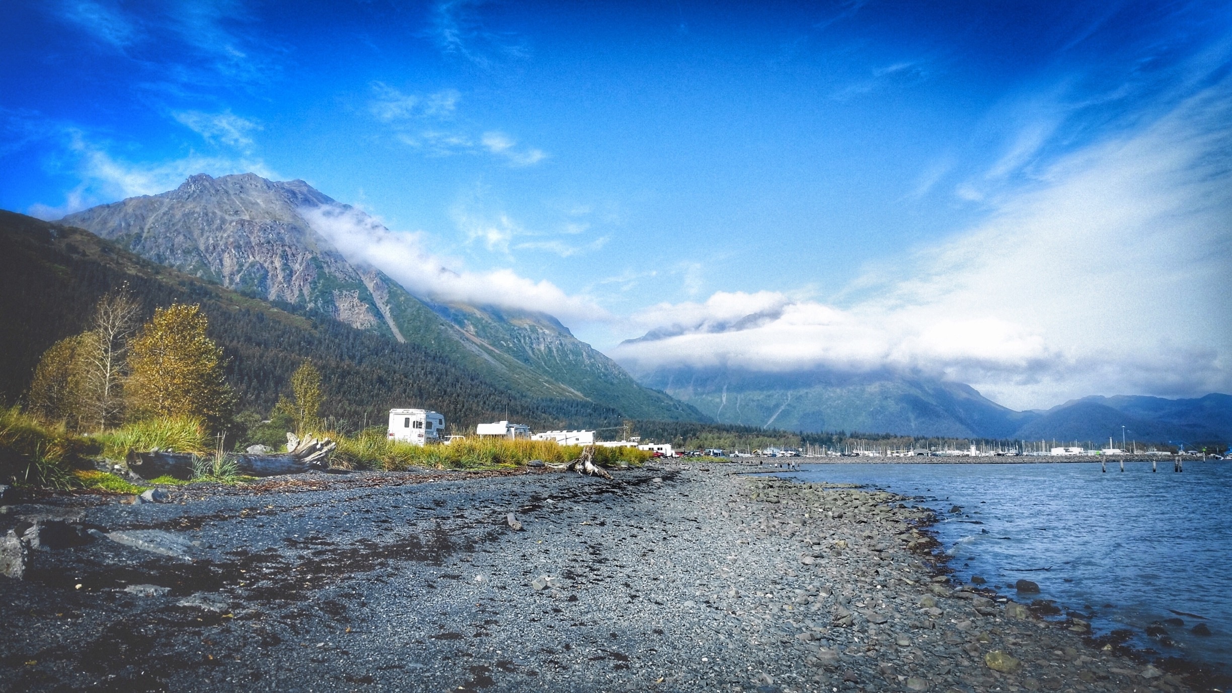 If you ever get the chance the small town of Seward Alaska is the perfect place to find a deserted beach, take in the scenery and never ever want to leave! 