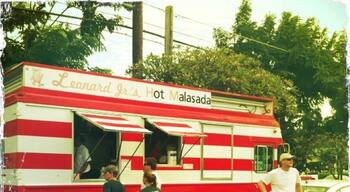Do yourself a favor and stop at this candy-striped food truck for delicious Malasadas. Try one of every flavor! 