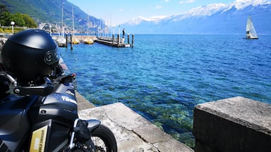 Amazing view around Lake Garda. Motorcycle trip from Portugal to Balkans. #italy #lakegarda #gargnano #landscape