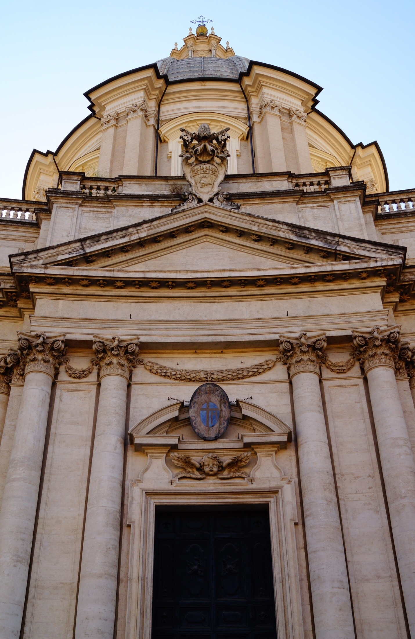 The entrance to Sant'Agnese in Agone.