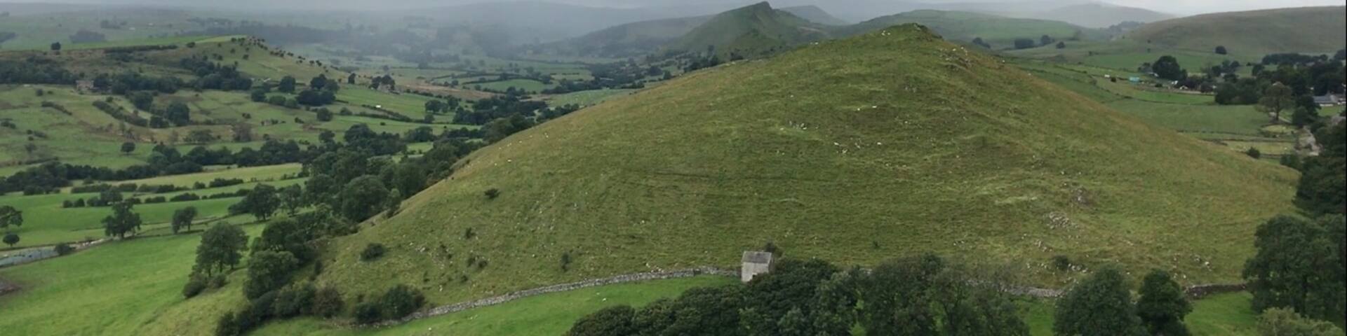 Watching a rain shower come in through the Upper Dove Valley from High Wheeldon