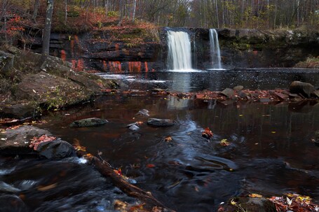 value: "Photo from this weekend taken at Banning State Park. Follow the Wolf Creek Trail to Wolf Creek Falls."
