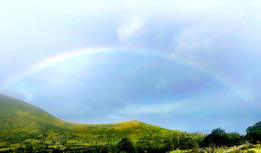 A beautiful rainbow caught mid-drive on a country road in Ireland. #Adventurephotocontest #adventure photo contest