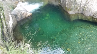 Multiple swimming holes and very clear water