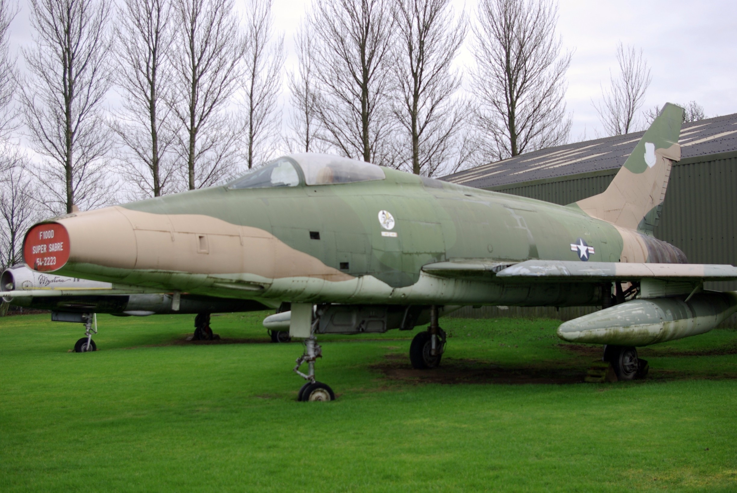 A nice UK aviation museum aircraft located in and outside 