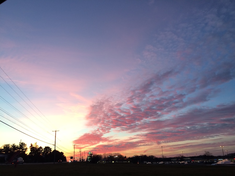 Sunset tonight was beautiful. Near the Sinkhole Saloon.