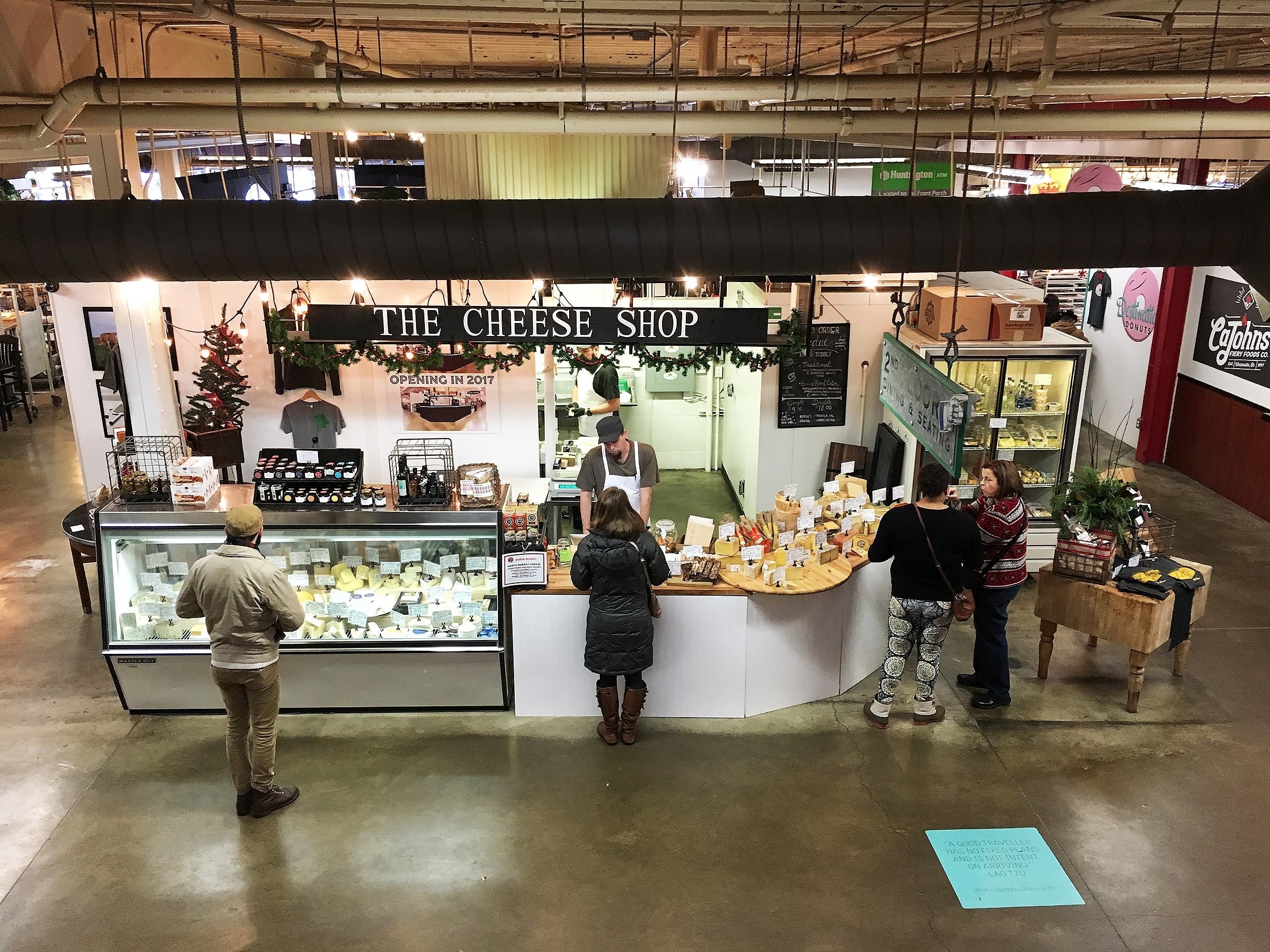 The Cheese Shop is just one of about 30 food counters in the North Market.  After picking out a few cheeses, stop by the bakery to pair them with some fresh bread.