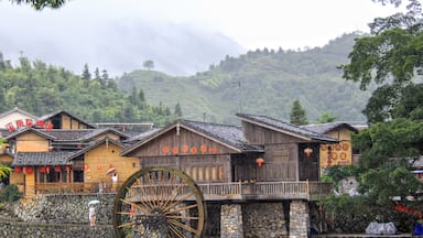 Beautiful village at Hakka Village at Fujian, China #red #redphoto # architecture #travel #China