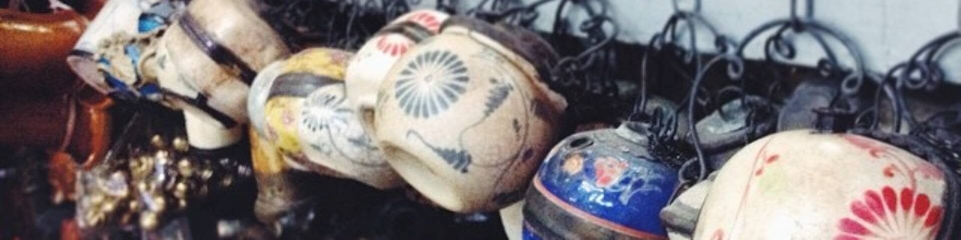 Russian Market or Tuol Tom Poung Market has unique antiques, souvenirs, household items, a wet market, clothes under one roof. It can get hot here though as they are housed under zinc roofs. 
More on Traditional Markets in Phnom Penh: http://bit.ly/1L4Y1PH