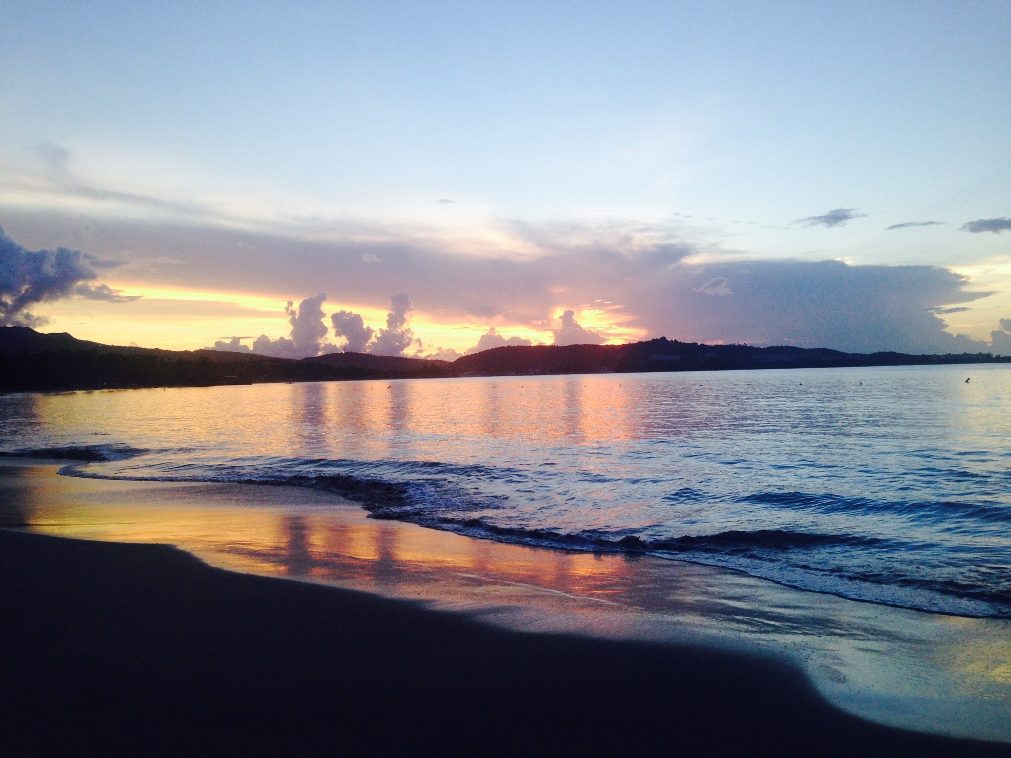 Sunset at the beach in Puerto Rico