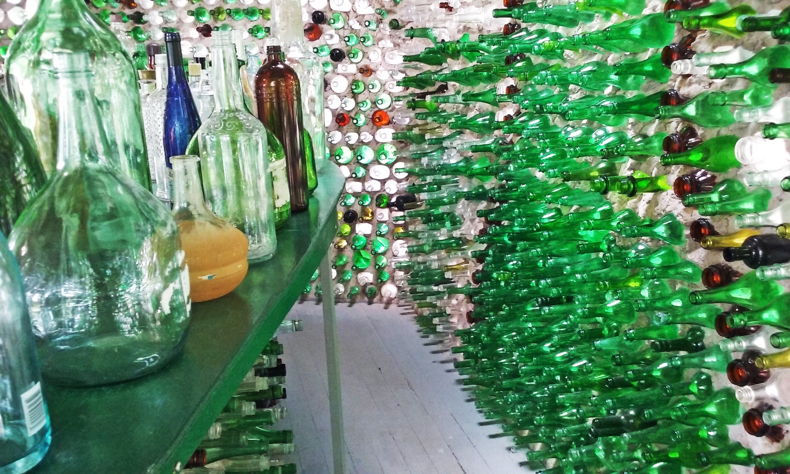 The Bottle Houses at Cape Egmont are a fun local site.
