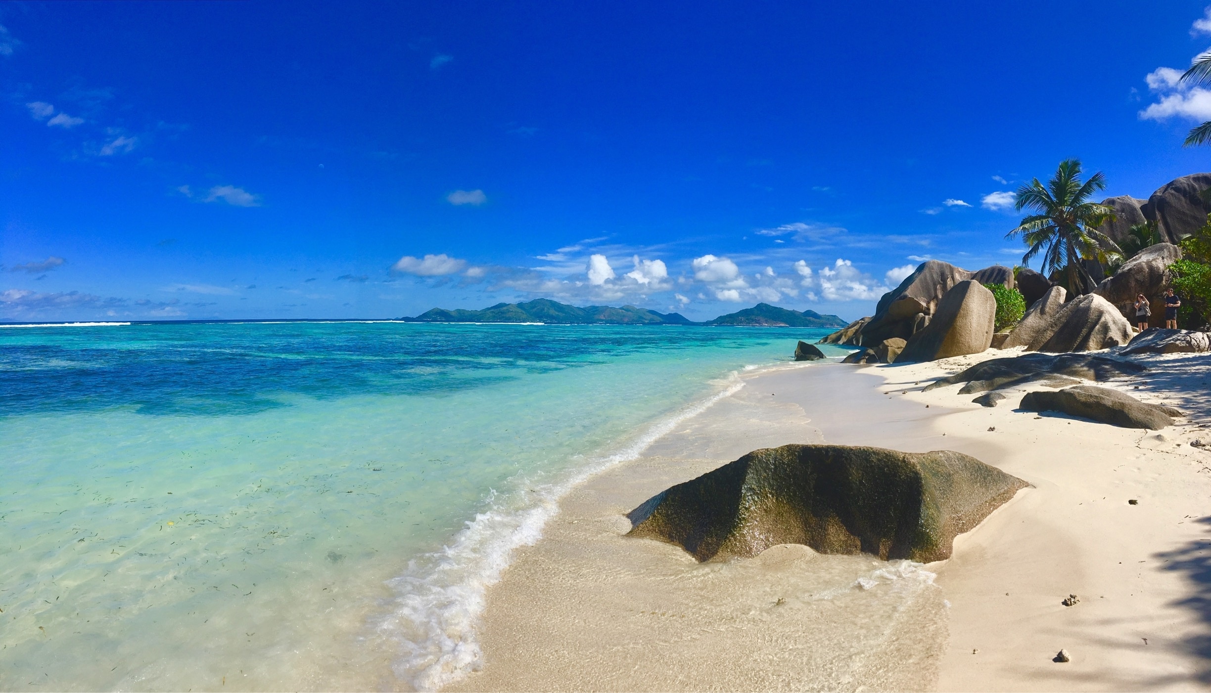 Beautiful Source D'Argent on La Digue island Seychelles