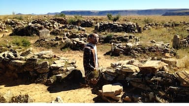 The royal graves in Lesotho. Everyone is buried looking towards east. Not so sure why. Beautiful original way they still burry people
