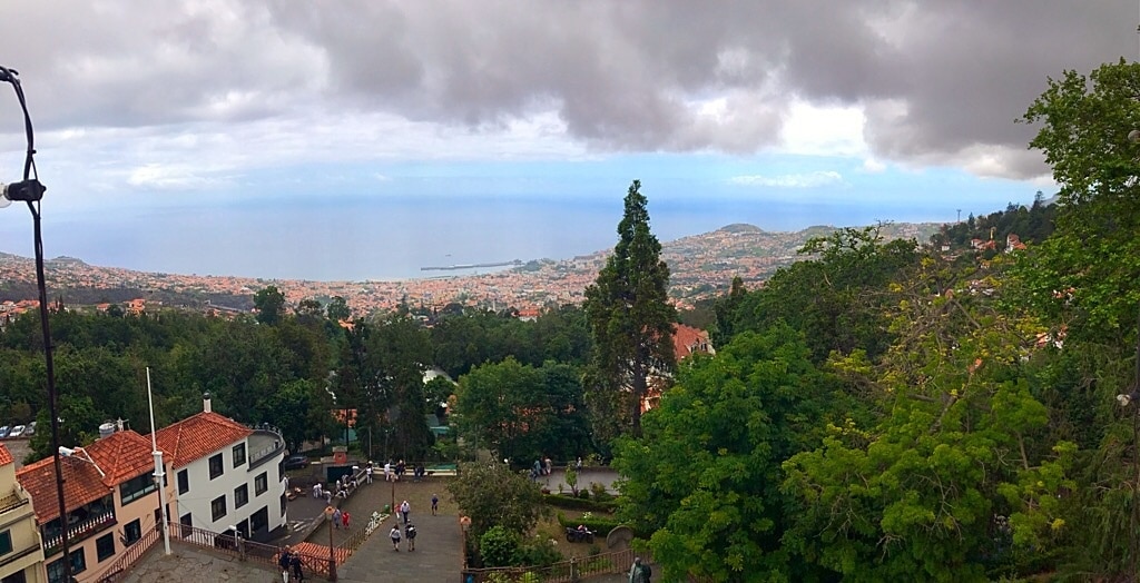 The view from the top of the church in Monte overlooking Funchal 😁