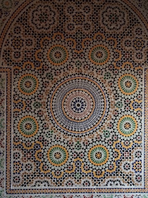 Wall in the hotel. Beautiful and intricate design.